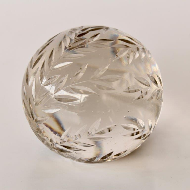 Extra Large Glass Etched Paper Weight